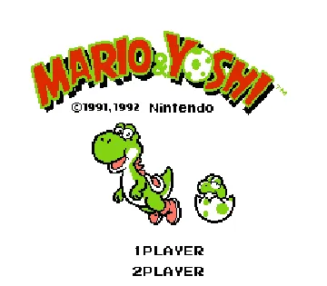 Mario & Yoshi (Europe) screen shot title